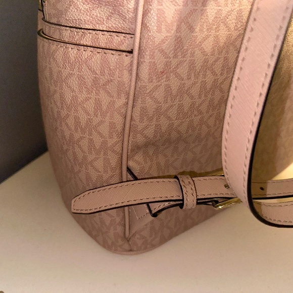 Michael Kors Large Backpack blush pink with red and white stripe main image 2